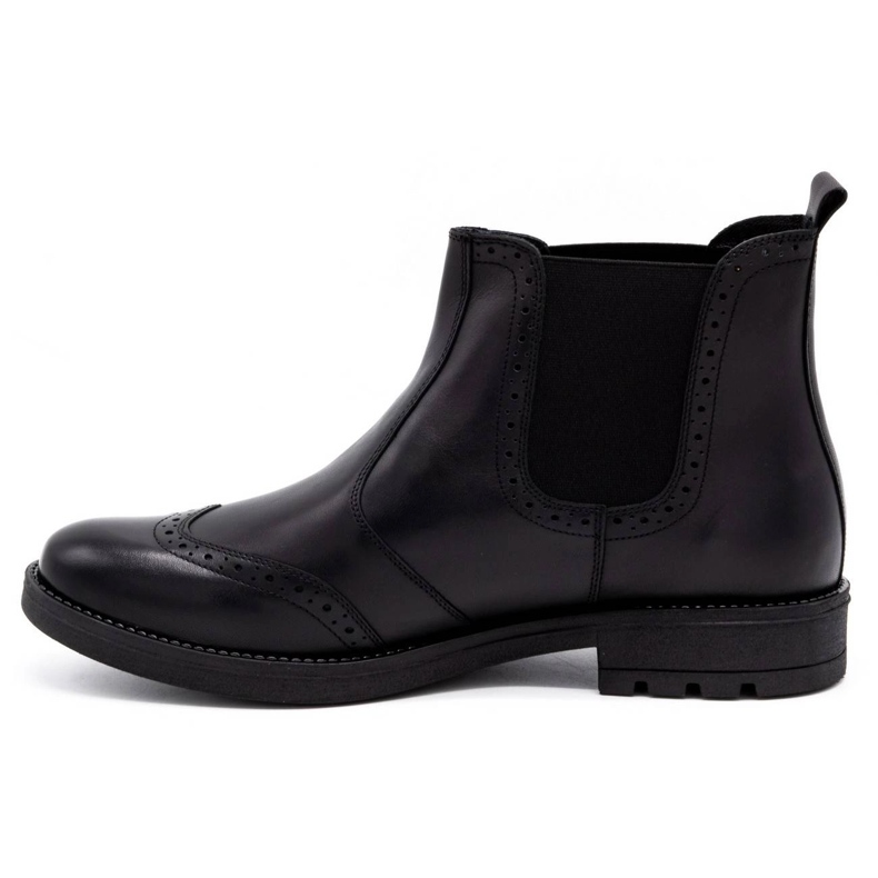 Olivier Cizme chelsea barbati, brogues din piele 7003KB negru 1