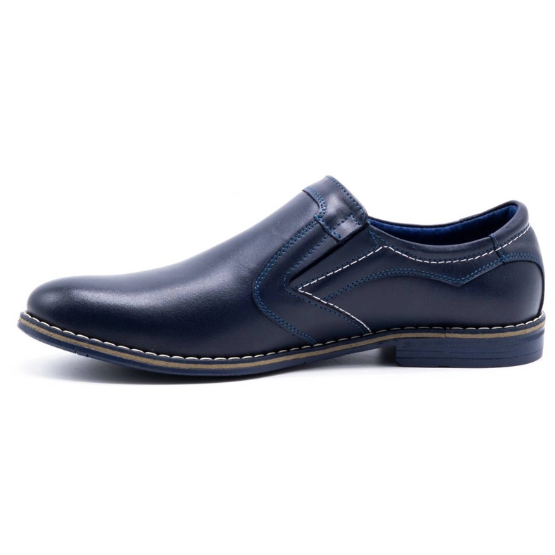 Olivier Pantofi barbatesti eleganti 283LU bleumarin albastru 1
