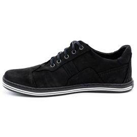 Polbut Pantofi casual barbatesti 1801 nubuc negru 1