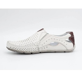 Olivier Mocasini barbati din piele alba 901 pantofi de vara 2 Olivier Mocasini barbati din piele alba 901 pantofi de vara 2