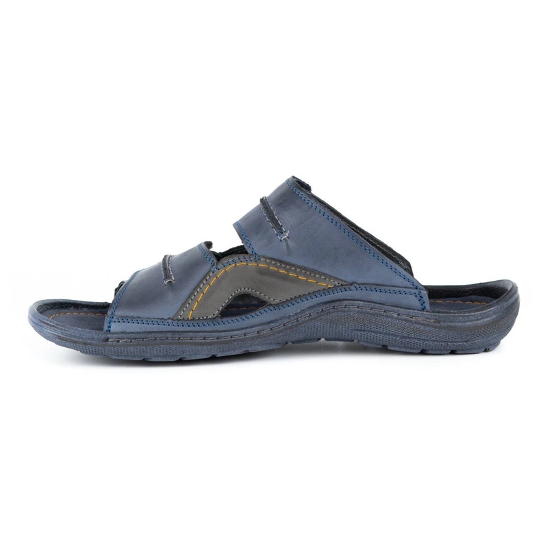 Olivier Papuci de piele pentru bărbați 335GT bleumarin albastru 1