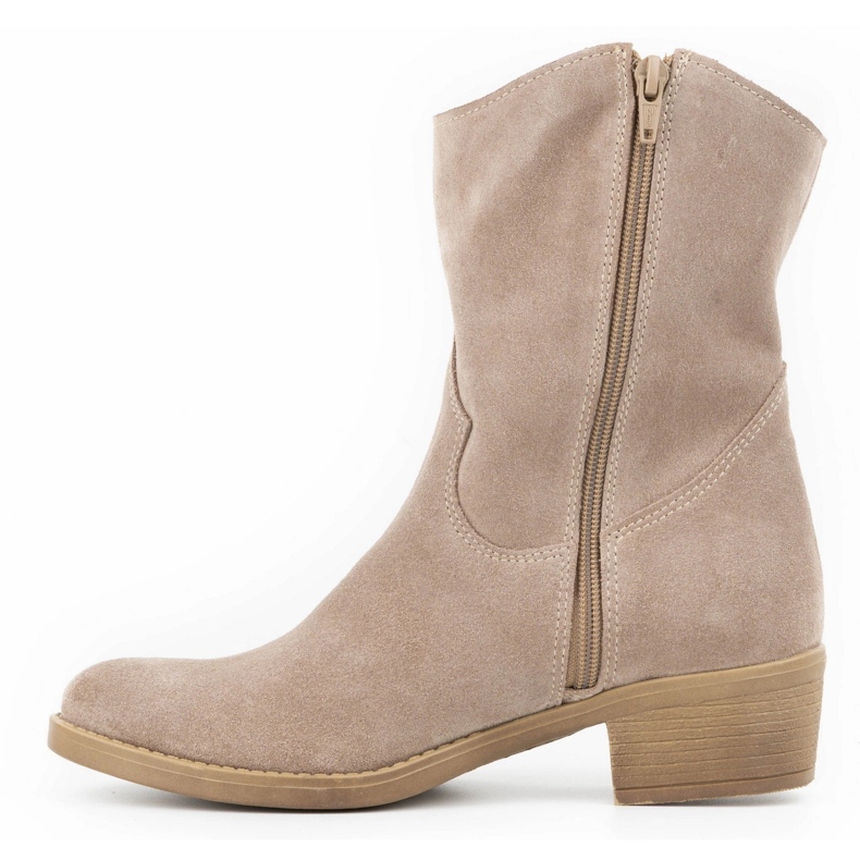 Olivier Cizme de dama ajurate cu toc inalt Angela bej 1 Olivier Cizme de dama ajurate cu toc inalt Angela bej 1