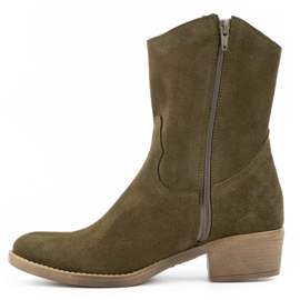 Olivier Cizme de dama ajurate cu toc inalt Angela verzi verde 1 Olivier Cizme de dama ajurate cu toc inalt Angela verzi verde 1