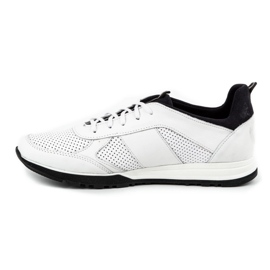 Polbut Pantofi casual barbati din piele 2111P alb 1
