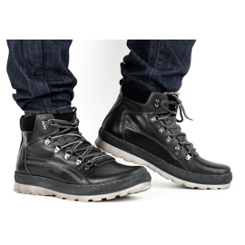 Olivier Pantofi izolați din piele pentru bărbați 378MA negru 1