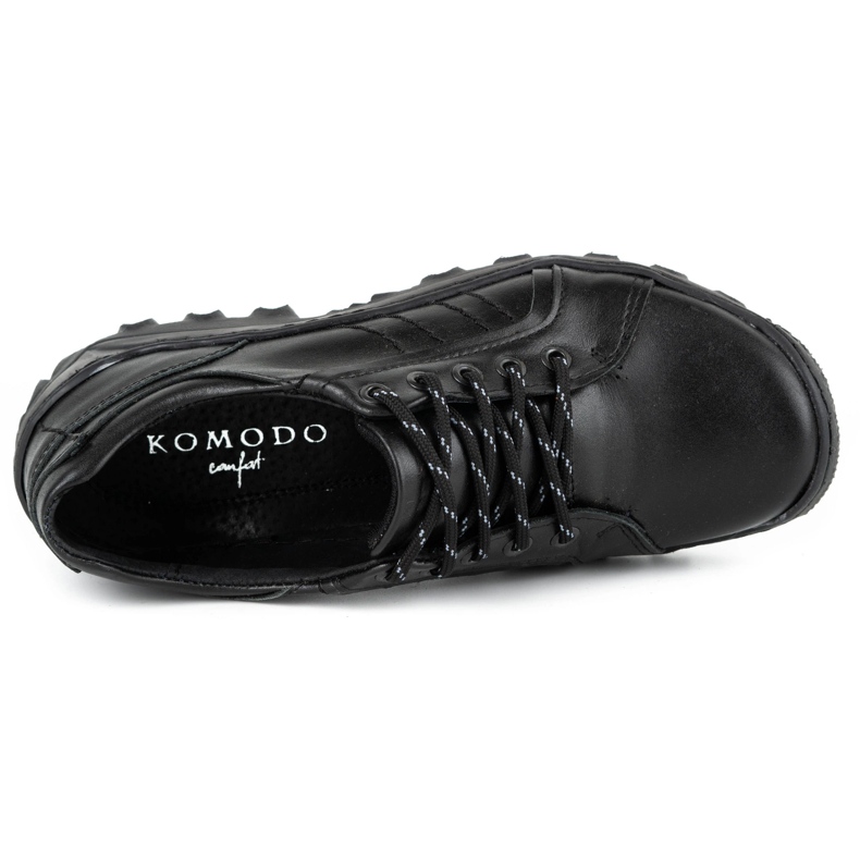 KOMODO Pantofi trekking barbati piele 636 negru 1