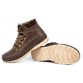 Olivier Pantofi izolați din piele pentru bărbați 378MA maro 1 Olivier Pantofi izolați din piele pentru bărbați 378MA maro 1