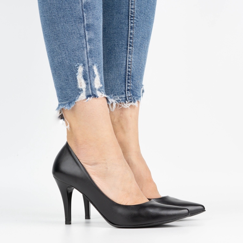 Ivbut Pompe de damă poloneză cu toc înalt 744IV negru 1