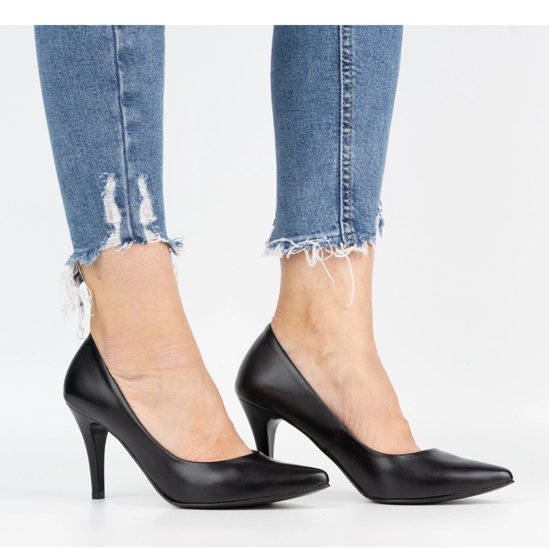 Ivbut Pompe de damă poloneză cu toc înalt 744IV negru 2