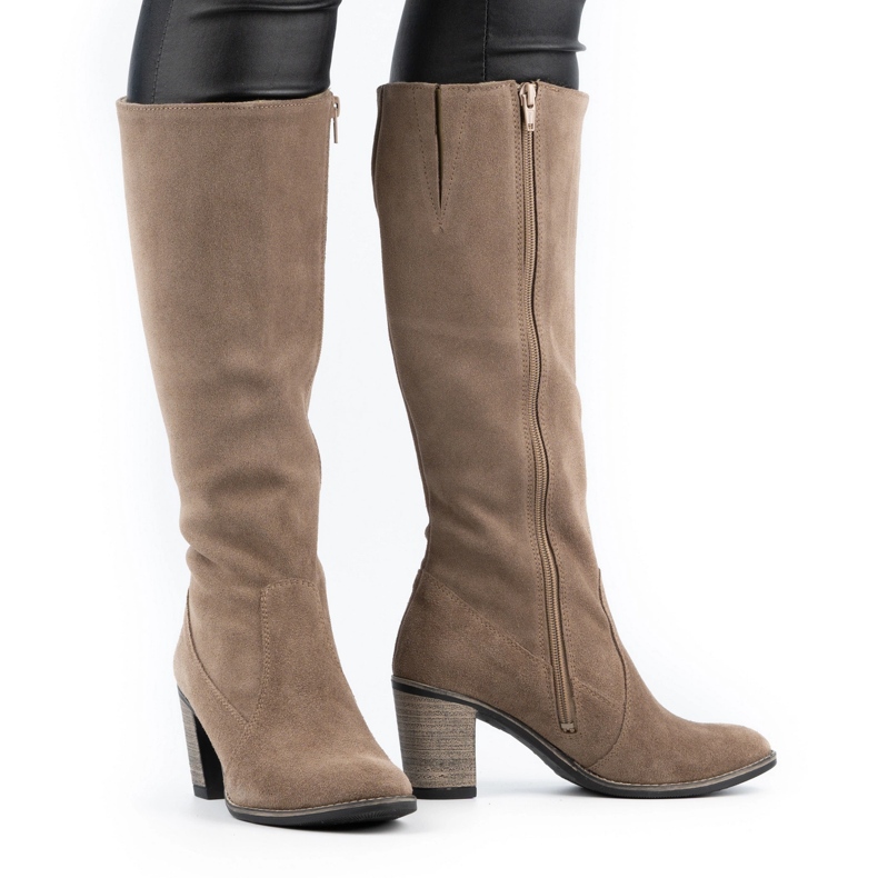 Olivier Cizme izolate de damă pe un stâlp de pământ bej 1