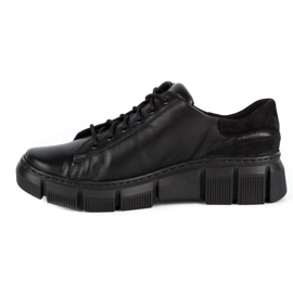 WASAK Pantofi dama adidași din piele 0663W negru 1