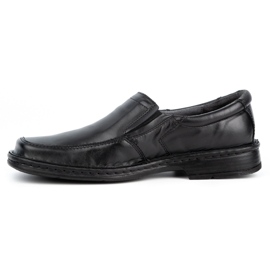 WASAK Pantofi slip-on pentru bărbați din piele 0114W negru 1
