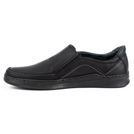 Olivier Pantofi slip-on pentru bărbați din piele SLIP-ON 216GT negru 1 Olivier Pantofi slip-on pentru bărbați din piele SLIP-ON 216GT negru 1