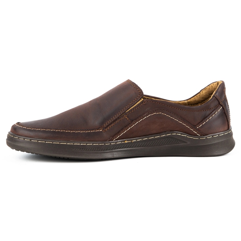 Olivier Pantofi slip-on barbati din piele SLIP-ON 216GT maro 1 Olivier Pantofi slip-on barbati din piele SLIP-ON 216GT maro 1