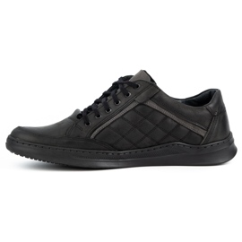 Olivier Pantofi casual barbati din piele 297GT negru 1