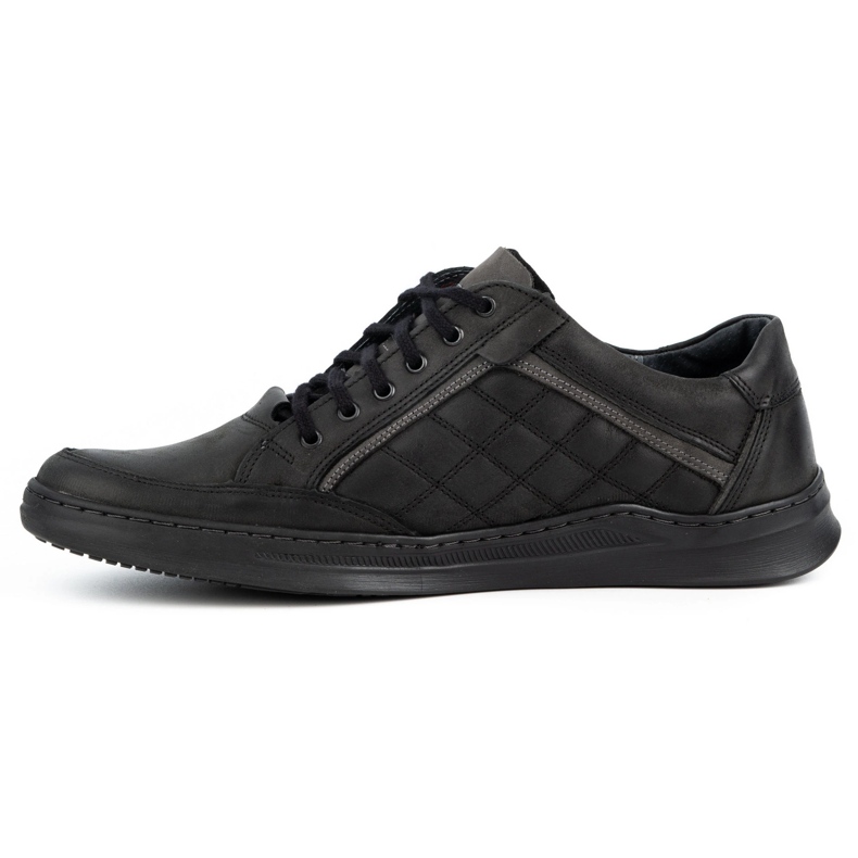 Olivier Pantofi casual barbati din piele 297GT negru 1