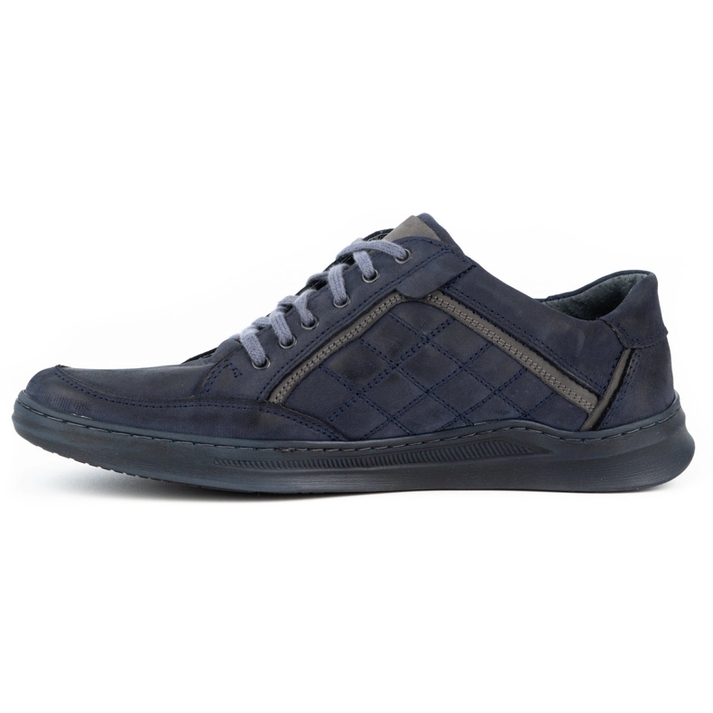 Olivier Pantofi casual barbati din piele 297GT bleumarin albastru 1