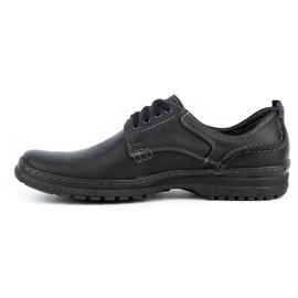Olivier Pantofi casual barbati din piele 221GT negru 1