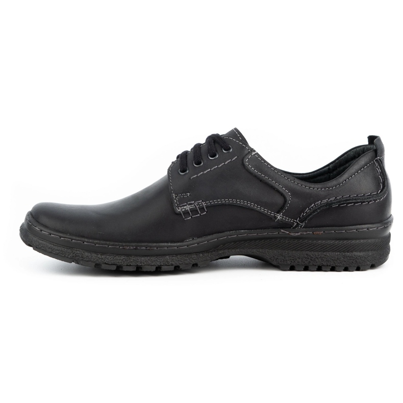 Olivier Pantofi casual barbati din piele 221GT negru 1