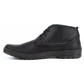 Olivier Pantofi casual barbati din piele 234GT negru 1
