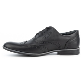 Olivier Pantofi formali din piele Brogues 306GT negru 1