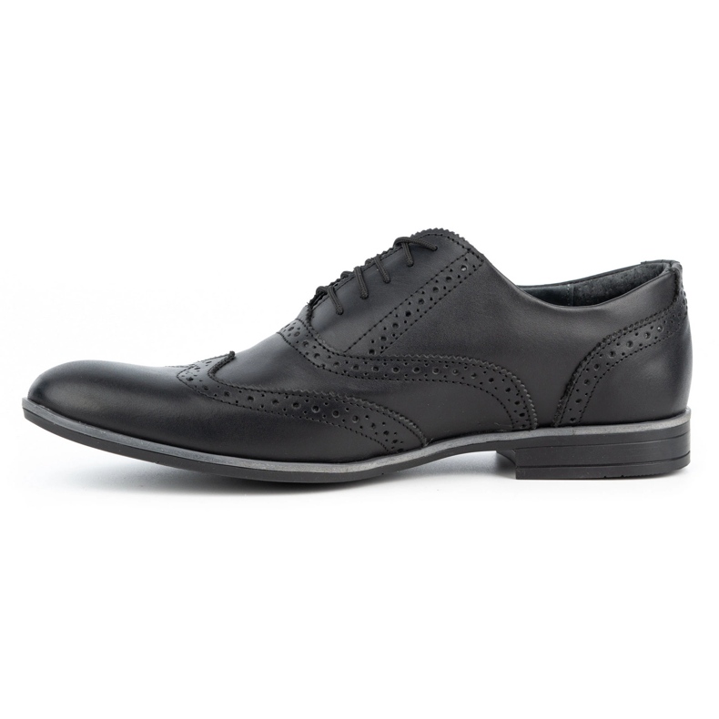 Olivier Pantofi formali din piele Brogues 306GT negru 1