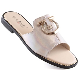Papuci dama plati confortabili bej S.Barski Kv 2775-32 1 Papuci dama plati confortabili bej S.Barski Kv 2775-32 1