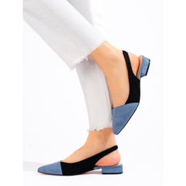 Pompe de damă cu toc deschis Shelovet negru 1