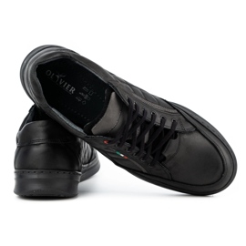 Olivier Pantofi casual barbati din piele 297GT negru 3