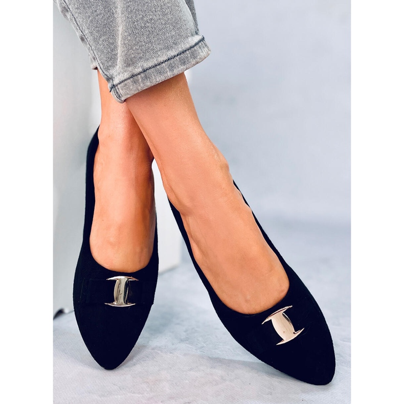 Balerini de damă Janya Black negru 1 Balerini de damă Janya Black negru 1