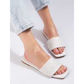 Goodin Papuci albi din piele ecologica 2