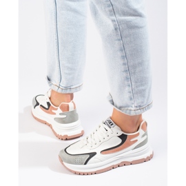 Adidași de damă pe talpă groasă Shelovet alb 2