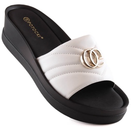 Papuci papuci albi de dama Potocki YQ21001 1