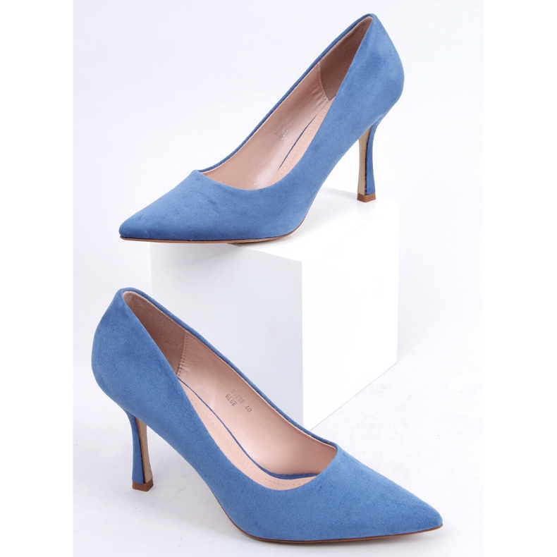 Stiletto dama din piele intoarsa Giorgia Blue albastru 1 Stiletto dama din piele intoarsa Giorgia Blue albastru 1
