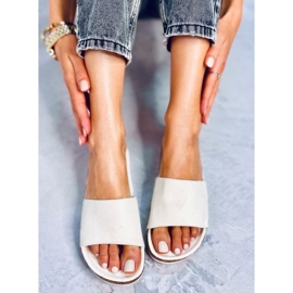 Papuci dama din pluta Stoner Beige bej 1