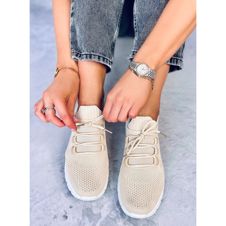 Pantofi sport ciorap Caruso Beige bej 2