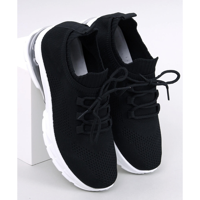 BM Caruso Pantofi sport cu șosetă neagră negru 1