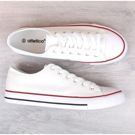 Tenisi Atletico albi pentru bărbați, adidași joasă 2