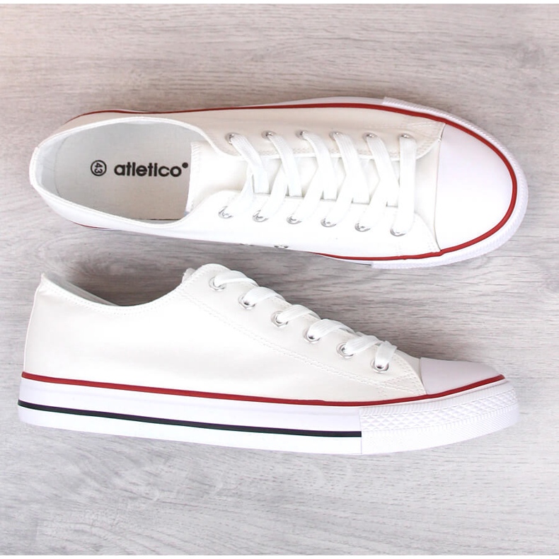 Tenisi Atletico albi pentru bărbați, adidași joasă 2