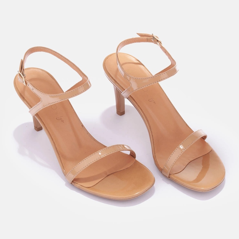 Marco Shoes Sandale cu toc înalt maro 1