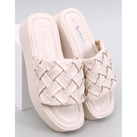 BM Sandale cu pană Inaba Beige bej 1 BM Sandale cu pană Inaba Beige bej 1