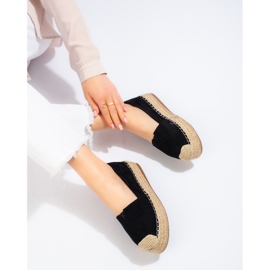 SHELOVET Espadrile pe platformă negru 1