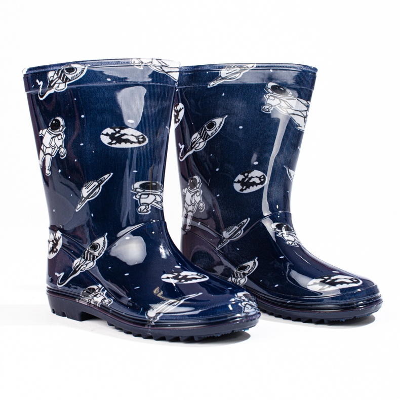 Galoșuri pentru băiat înalt cu modelul Shelovet bleumarin albastru 1