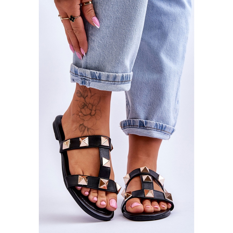 Papuci De Dama Cu Crapii Mari Negri Mercure negru 1