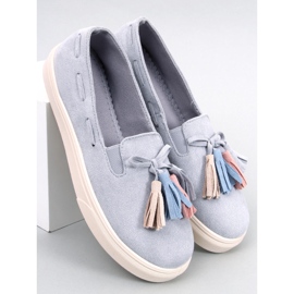 Adidași de primăvară Salma Grey cu ciucuri gri 1