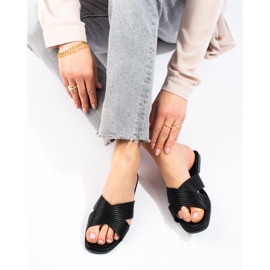 TRENDI Flip-flops clasici confortabili negru 1