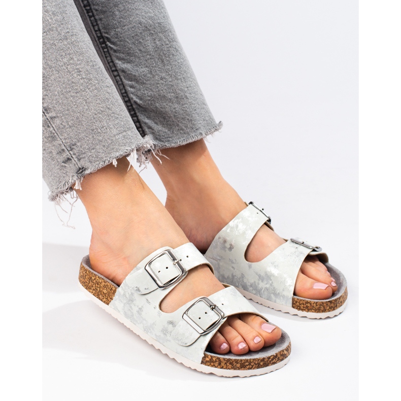 W. Potocki Papuci Potocki comozi alb argint 1