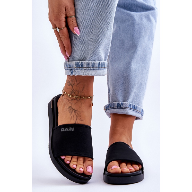 Papuci de damă cu platformă Big Star LL274930 Negru 2