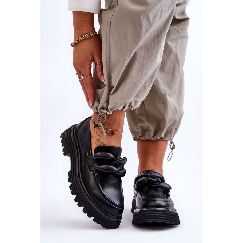 Pantofi Mocasini din Piele Big Star LL274580 Negru 1 Pantofi Mocasini din Piele Big Star LL274580 Negru 1