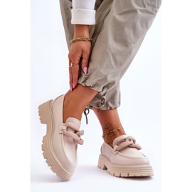 Mocasini din piele Pantofi Big Star LL274581 Bej 2 Mocasini din piele Pantofi Big Star LL274581 Bej 2